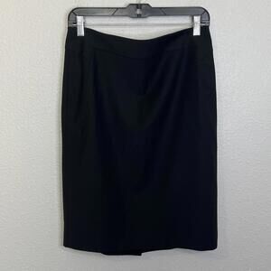 Ann Taylor Wool Blend Pencil Skirt Black Size 6